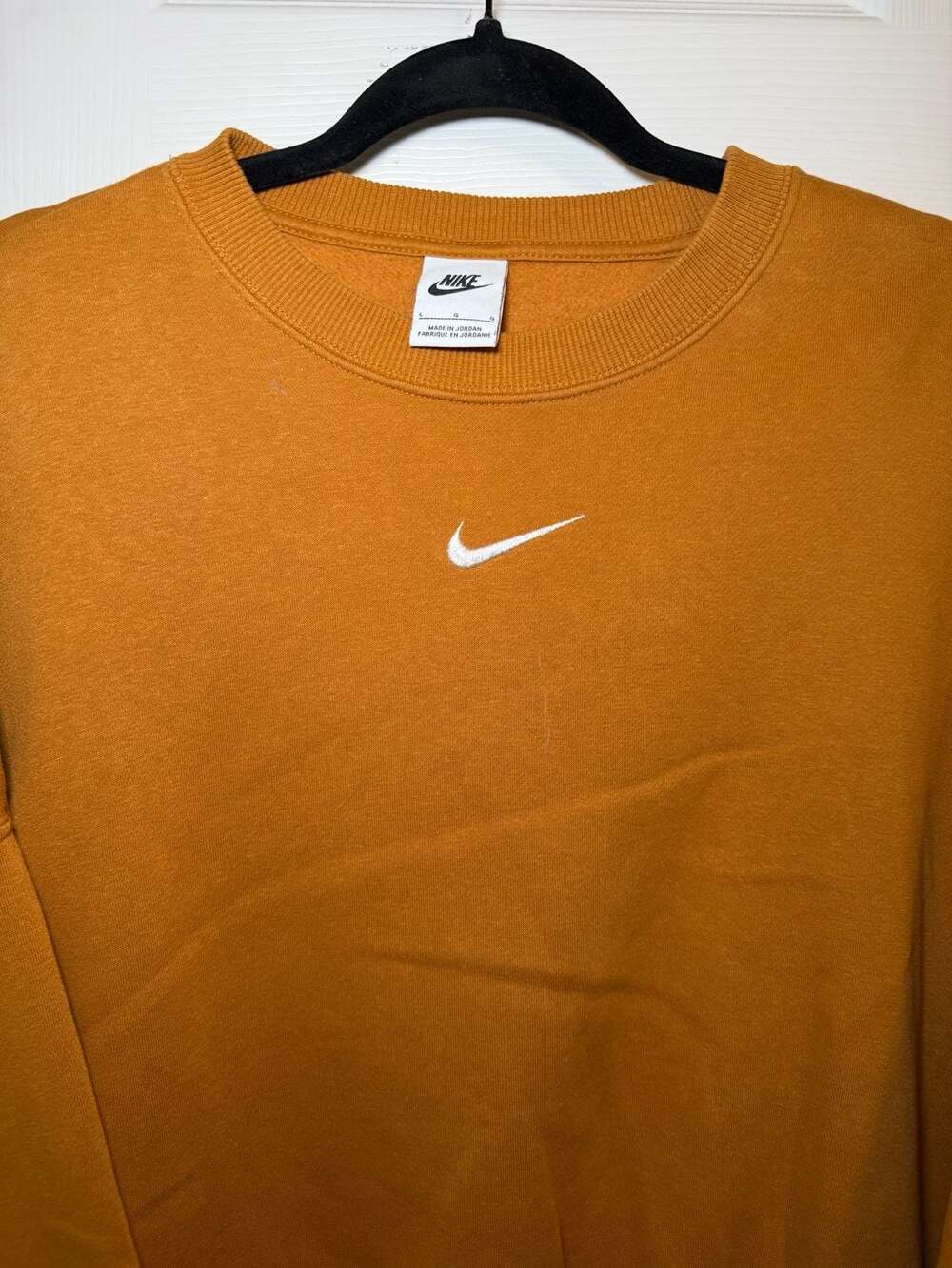 Nike Phoenix Fleece Oversized Crewneck Sweatshirt Size L Gold Mustard
